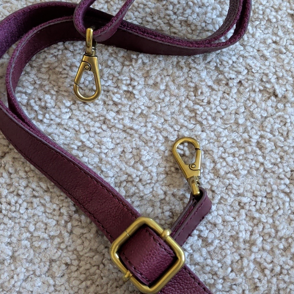 Fossil dark Pink Leather Shoulder Bag - Picture 11 of 14